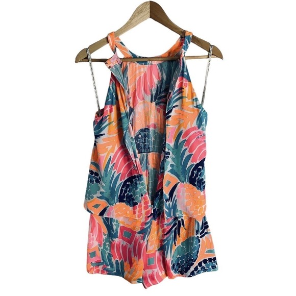 Lilly Pulitzer Edona Romper Goombay Smash Womens Size 0 Pineapple Print $178 - Picture 7 of 10